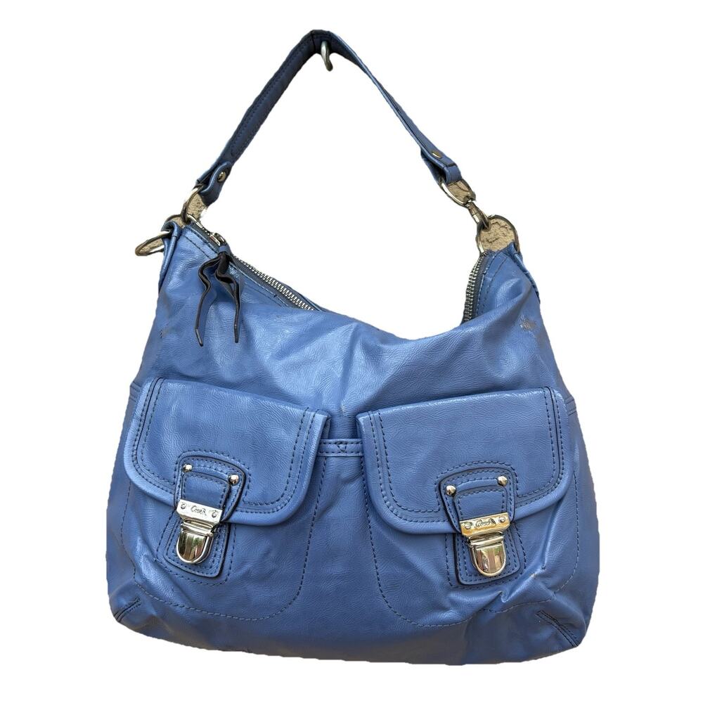 Coach F23401 Daisy Liquid Gloss Pocket Hobo Bag FLAW